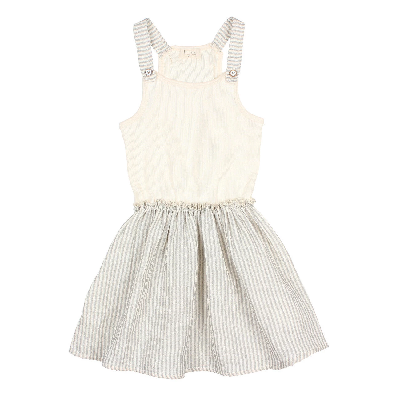 Flash Sale π€© Organic Cotton Striped Dual-Material π Dress Ecru Búho Fashion Children β 1 Flash Sale π€© Organic Cotton Striped Dual-Material π Dress Ecru Búho Fashion Children β