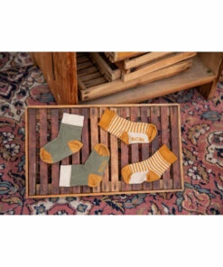 Top 10 💯 Organic Cotton Striped 🧦 Socks Ochre Matona Fashion Baby, Children 🧨 -Outlet Kids' Fashion Store organic cotton striped socks ochre matona fashion baby children 3