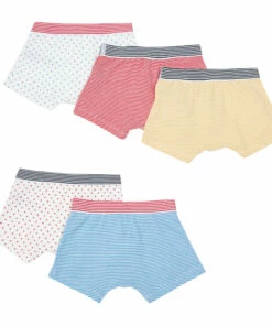 Best reviews of ❤️ Organic Cotton Striped Star Boxers - Set of 5 White Petit Bateau Fashion Children ✔️ -Outlet Kids' Fashion Store organic cotton striped star boxers set of 5 white petit bateau fashion children 2