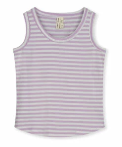 Brand new 🎁 Organic Cotton Striped Tank Top Lilas Gray Label Fashion Children 😍