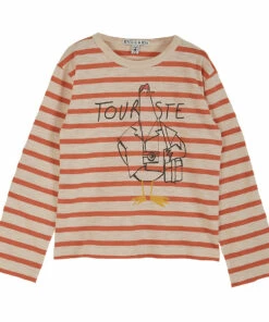 Hot Sale 👍 Organic Cotton Striped Tourist T-shirt Orange Emile et Ida Fashion Baby, Children 🎉