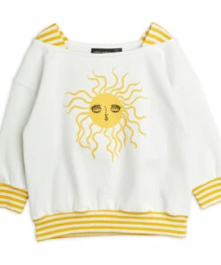 Coupon 👍 Organic Cotton Sun Sweatshirt Ecru Mini Rodini Fashion Children 😀