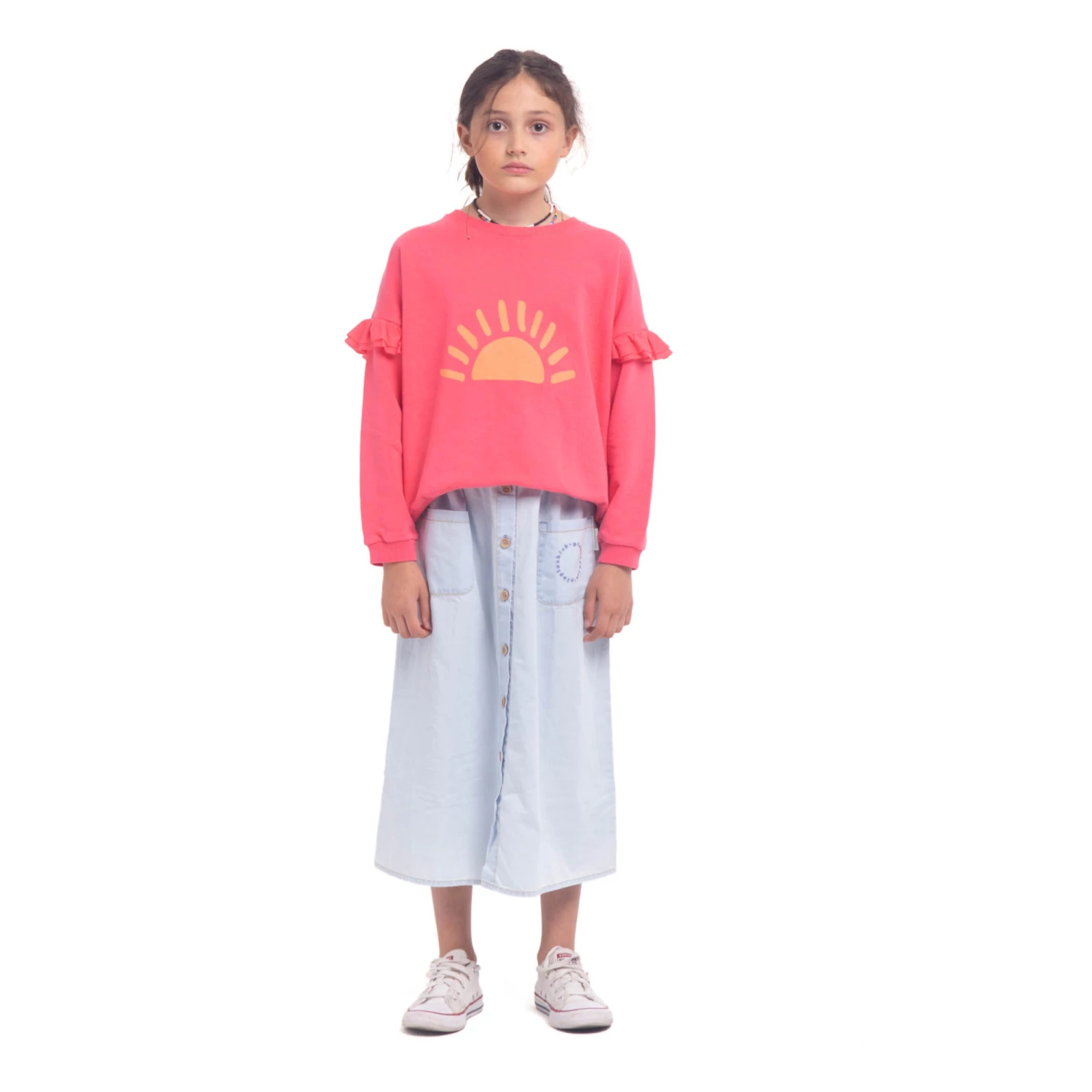 New ๐ Organic Cotton Sun Sweatshirt Pink Piupiuchick Fashion Teen, Children ๐ 4 New ๐ Organic Cotton Sun Sweatshirt Pink Piupiuchick Fashion Teen, Children ๐ - Image 4