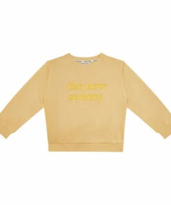 Discount ⭐ Organic Cotton Sweatshirt Mustard the new society Fashion Teen, Children 💯