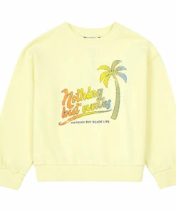Best reviews of ⭐ Raglan Organic Cotton Sweatshirt Lemon yellow Hundred Pieces Fashion Teen, Children 🧨
