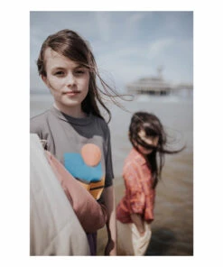 Flash Sale 🧨 Organic Cotton T-shirt Taupe Grey Repose AMS Fashion Teen, Children 💯 -Outlet Kids' Fashion Store organic cotton t shirt taupe grey repose ams fashion teen children 7