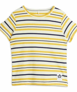 Best Sale 🛒 Organic Cotton T-shirt Yellow Mini Rodini Fashion Children 🎁