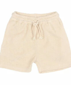 Promo ⭐ Organic Cotton Terry Cloth Shorts Beige Búho Fashion Children 🎁