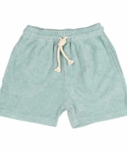 Budget ✔️ Organic Cotton Terry Cloth Shorts Green water Búho Fashion Children ⭐