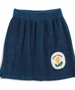 Budget 🧨 Organic Cotton Terry Cloth Skirt Petrol blue Bobo Choses Fashion Children 💯