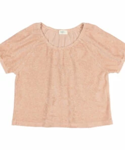 Buy 🎉 Organic Cotton Terry Cloth T-shirt Dusty Pink Búho Fashion Children ❤️