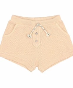 New 🔔 Organic Cotton Textured Shorts Powder pink Búho Fashion Children 💯