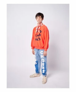 Outlet 🌟 Organic Cotton Textured Sweatshirt Red Bobo Choses Fashion Children ⭐ -Outlet Kids' Fashion Store organic cotton textured sweatshirt red bobo choses fashion children 2