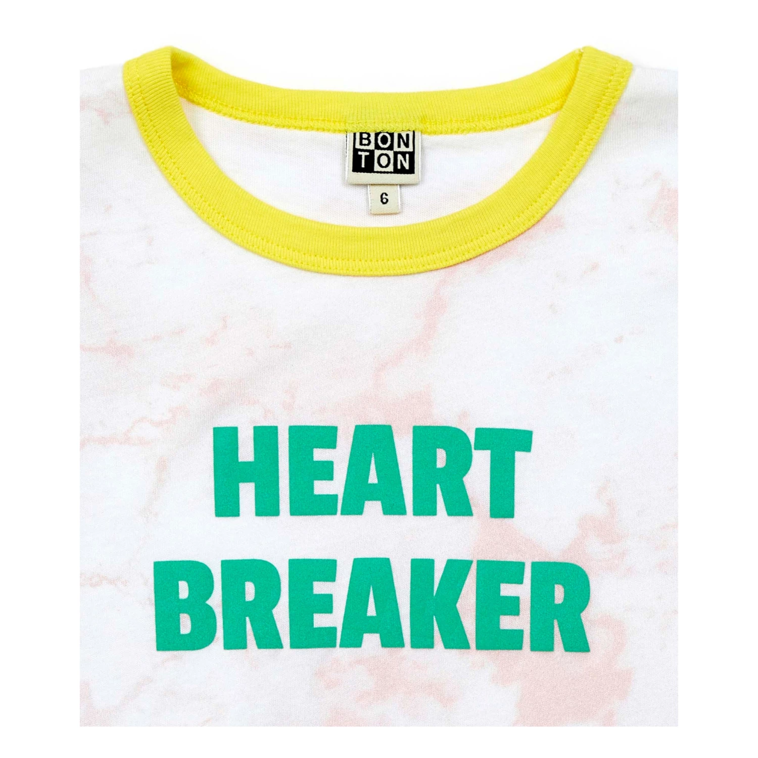 Top 10 ๐ Organic Cotton Tie-Dye Heart T-shirt Pale pink Bonton Fashion Children ๐ 2 Top 10 ๐ Organic Cotton Tie-Dye Heart T-shirt Pale pink Bonton Fashion Children ๐ - Image 2