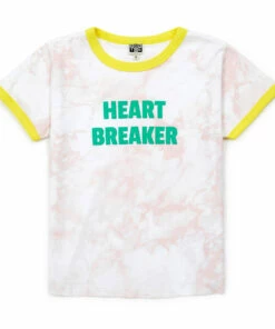 Top 10 🛒 Organic Cotton Tie-Dye Heart T-shirt Pale pink Bonton Fashion Children 😀