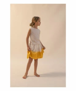 Coupon 😀 Organic Cotton Tie-Dye Skirt Yellow Longlivethequeen Fashion Teen, Children 🛒 -Outlet Kids' Fashion Store organic cotton tie dye skirt yellow longlivethequeen fashion teen children 2