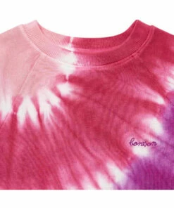 Cheap 🌟 Organic Cotton Tie-Dye Sweatshirt Pink Bonton Fashion Children ⭐ -Outlet Kids' Fashion Store organic cotton tie dye sweatshirt pink bonton fashion children 2