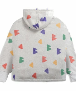 Promo 👏 Organic Cotton Triangle Hoodie Heather grey Bobo Choses Fashion Children 🌟 -Outlet Kids' Fashion Store organic cotton triangle hoodie heather grey bobo choses fashion children 5