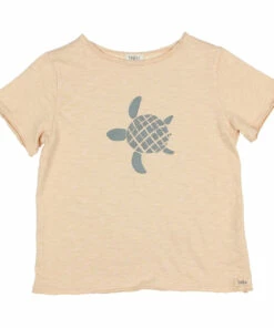 Cheap 🔔 Organic Cotton Turtle T-shirt Beige Búho Fashion Children ✨