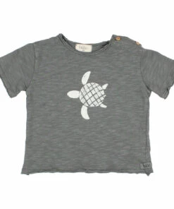 Discount 🎁 Organic Cotton Turtle T-shirt Grey Búho Fashion Baby, Children ⭐