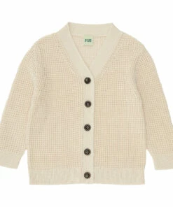 Deals ✔️ Organic Cotton V-Neck Cardigan Ecru FUB Fashion Children 🛒