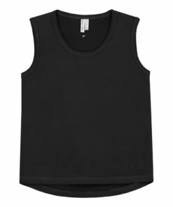 Best Pirce 💯 Organic Cotton Vest Top Black Gray Label Fashion Children 🤩