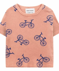 Deals 🔥 Organic Cotton Waffle Bicycle T-shirt Apricot Bobo Choses Fashion Baby, Children 🧨