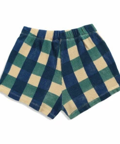 Best deal ⌛ Organic Cotton Waffle Checked Shorts Navy blue Bobo Choses Fashion Children 🧨 -Outlet Kids' Fashion Store organic cotton waffle checked shorts navy blue bobo choses fashion children 8