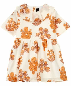 Cheapest 🔔 Organic Cotton Woven 👗 Dress Beige Mini Rodini Fashion Baby, Children 🌟