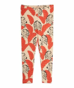 Cheapest 🌟 Organic Cotton Zebra Leggings Orange Mini Rodini Fashion Baby, Children 🤩 -Outlet Kids' Fashion Store organic cotton zebra leggings orange mini rodini fashion baby children 2
