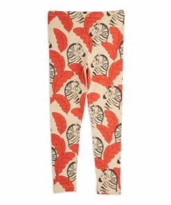 Cheapest 🌟 Organic Cotton Zebra Leggings Orange Mini Rodini Fashion Baby, Children 🤩