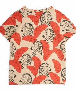 Discount 😍 Organic Cotton Zebra T-shirt Red Mini Rodini Fashion Baby, Children ⭐ -Outlet Kids' Fashion Store organic cotton zebra t shirt red mini rodini fashion baby children 2