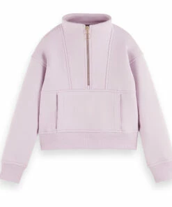 Best reviews of โญ Organic Cotton Zip-Up Sweatshirt Lavender Scotch & Soda Fashion Teen, Children ๐