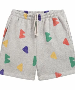 Best Sale 🤩 Organic Fleece Bermuda Shorts Heather grey Bobo Choses Fashion Children 🎁