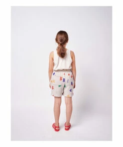 Best Sale 🤩 Organic Fleece Bermuda Shorts Heather grey Bobo Choses Fashion Children 🎁 -Outlet Kids' Fashion Store organic fleece bermuda shorts heather grey bobo choses fashion children 3