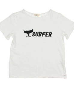 Budget 🔔 Organic Slub Cotton Surfer T-shirt Ecru Búho Fashion Children ⌛