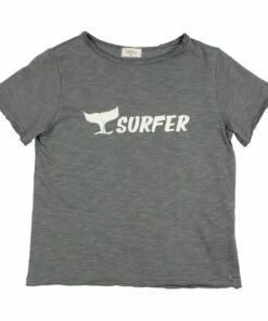 Buy 🔥 Organic Slub Cotton Surfer T-shirt Grey Búho Fashion Children 🌟