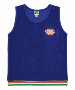 Best deal 👏 Organic Terry Cloth Tank Top Blue Bonton Fashion Children 😍