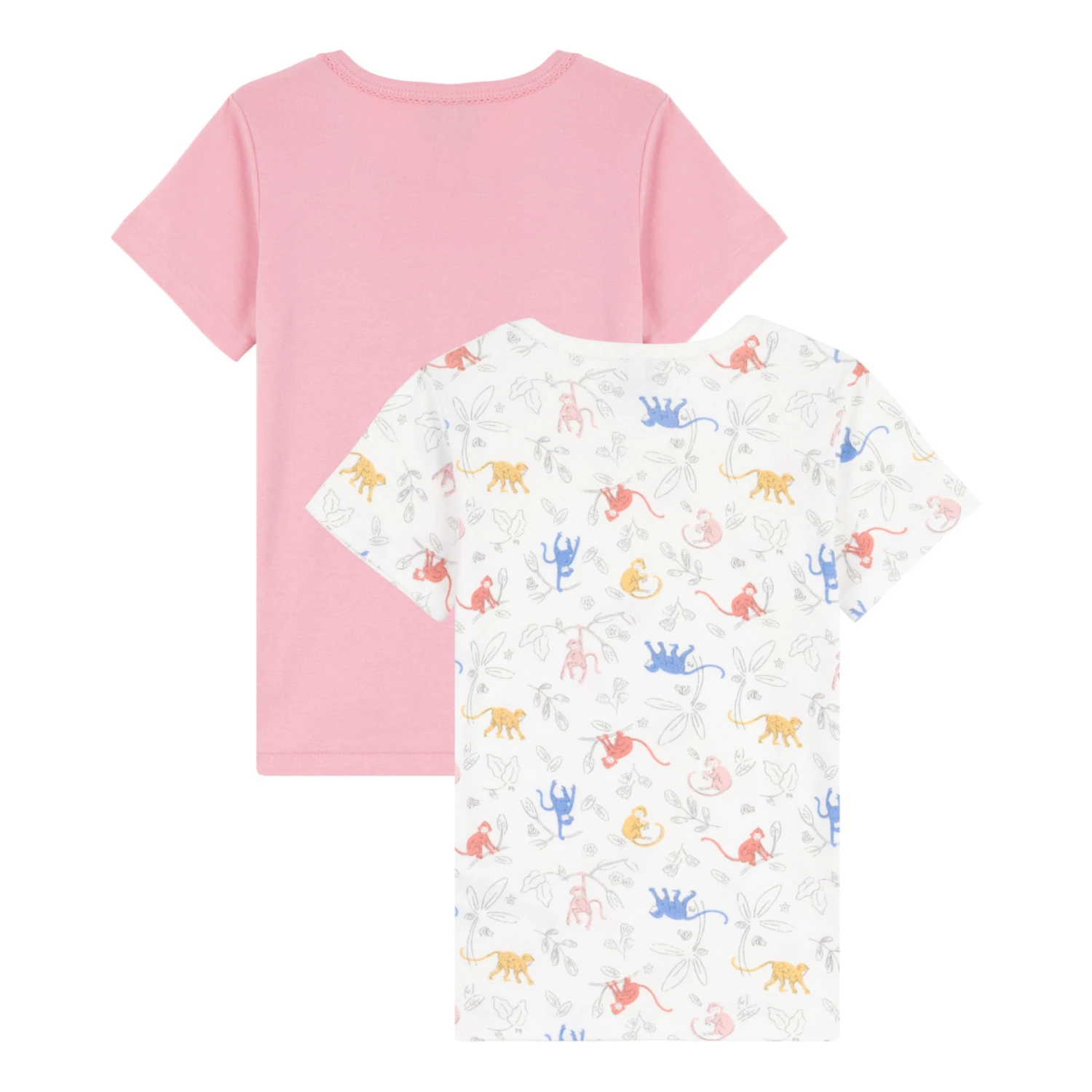 Promo ⭐ Ouistiti Organic Cotton T-shirts - Set of 2 Pink Petit Bateau Fashion Children 🛒 3 Promo ⭐ Ouistiti Organic Cotton T-shirts - Set of 2 Pink Petit Bateau Fashion Children 🛒 - Image 3