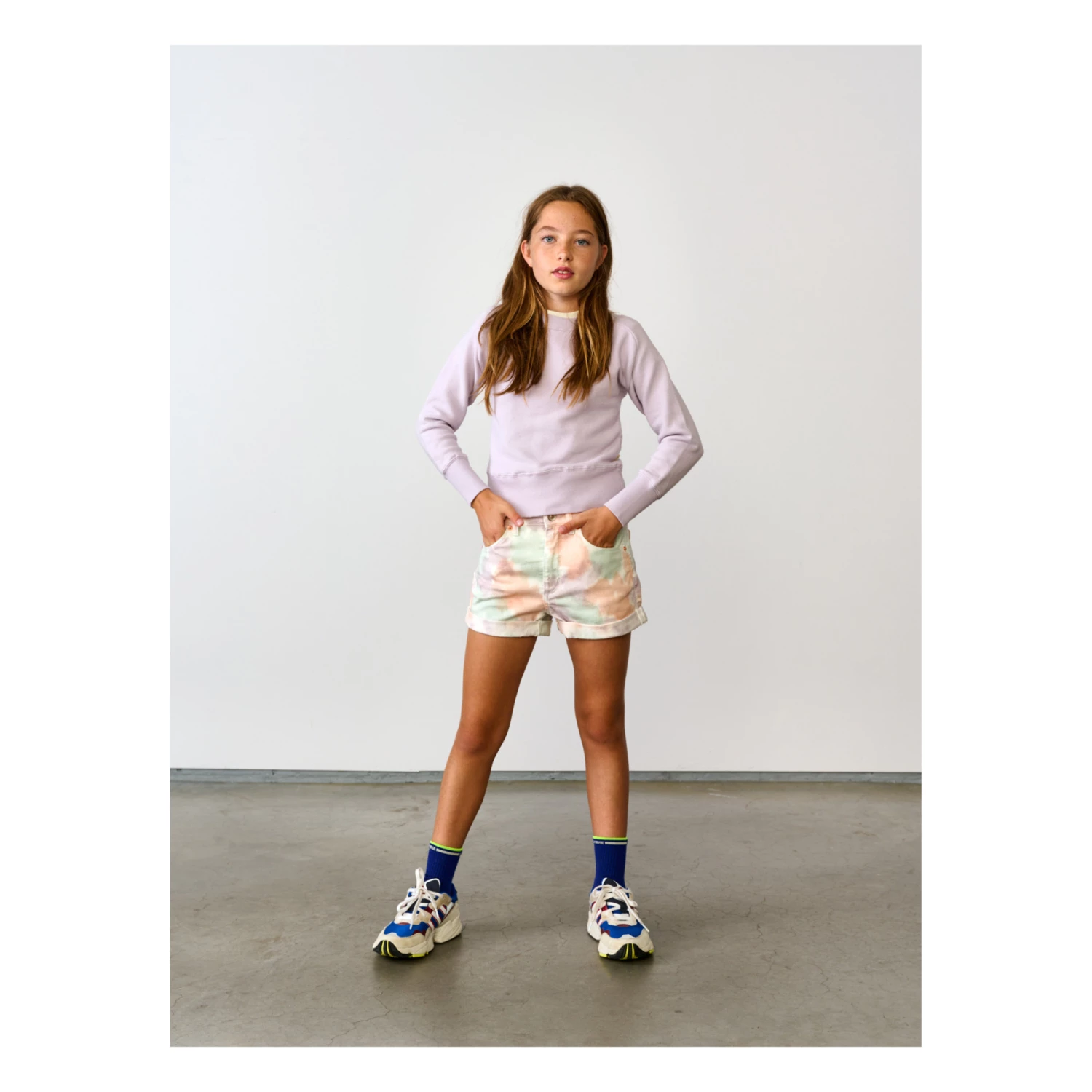 Buy ๐ Pépite Tie-Dye Shorts Light Blue Bellerose Fashion Teen, Children ๐ 2 Buy ๐ Pépite Tie-Dye Shorts Light Blue Bellerose Fashion Teen, Children ๐ - Image 2