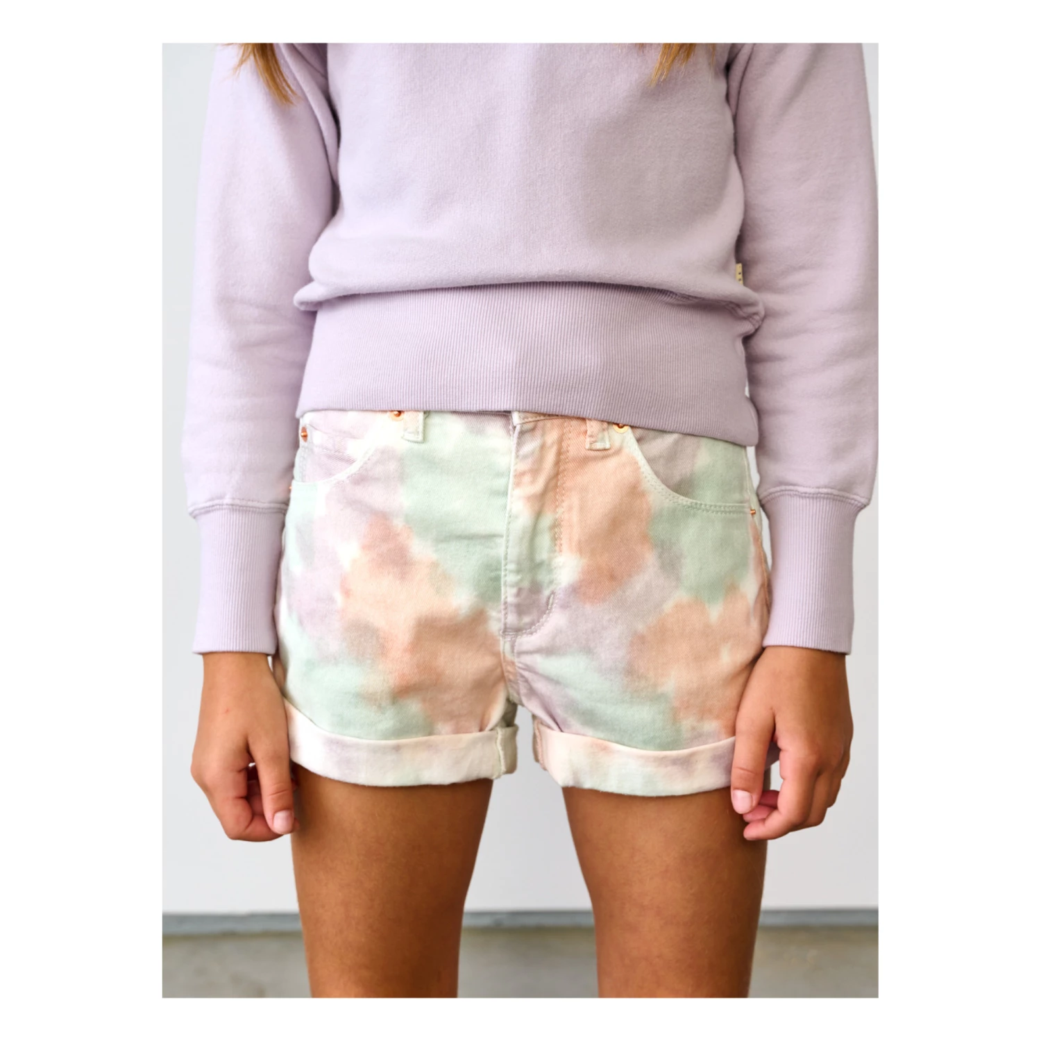 Buy ๐ Pépite Tie-Dye Shorts Light Blue Bellerose Fashion Teen, Children ๐ 4 Buy ๐ Pépite Tie-Dye Shorts Light Blue Bellerose Fashion Teen, Children ๐ - Image 4