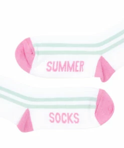 Flash Sale ✨ 70’s ☀️ Summer 🧦 Socks - Set of 2 White Hundred Pieces Fashion Teen, Children 🛒 -Outlet Kids' Fashion Store pack 2 pairs of socks 70 s summer70 rsquo s summer socks set of 2 white hundred pieces fashion teen children 5