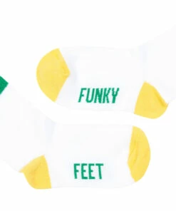 Brand new ⭐ Funky Feet West Coast 🧦 Socks - Set of 2 White Hundred Pieces Fashion Teen, Children 😀 -Outlet Kids' Fashion Store pack 2 pairs of socks funky feet west coastfunky feet west coast socks set of 2 white hundred pieces fashion teen children 4