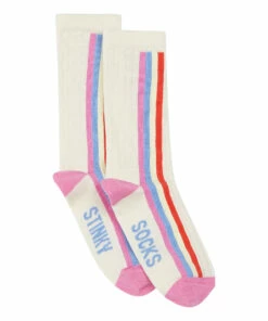 Discount 😀 Funky Stinky Feet 🧦 Socks - Set of 2 White Hundred Pieces Fashion Teen, Children 🛒 -Outlet Kids' Fashion Store pack 2 pairs of socks funky stinky feetfunky stinky feet socks set of 2 white hundred pieces fashion teen children 2