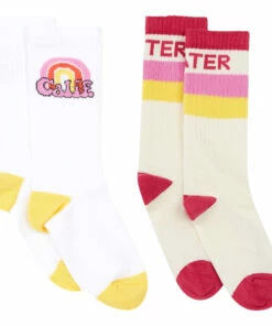 Best deal 😍 Stakter Calif 🧦 Socks - Set of 2 White Hundred Pieces Fashion Teen, Children 🛒