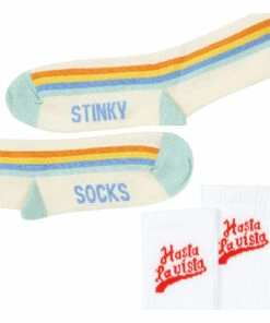 Top 10 ⭐ Stinky Vista 🧦 Socks - Set of 2 White Hundred Pieces Fashion Teen, Children 🌟 -Outlet Kids' Fashion Store pack 2 pairs of socks stinky vistastinky vista socks set of 2 white hundred pieces fashion teen children 2