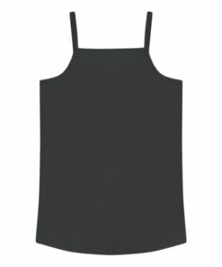 Promo 🔥 Pack of Two Organic Cotton Vests (Spaghetti Straps) - Capsule Homewear - Black Gray Label Fashion Children 🧨 -Outlet Kids' Fashion Store pack of two organic cotton vests spaghetti straps capsule homewear black gray label fashion children 2