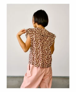 Flash Sale 🤩 Palms Leopard Print Blouse Brown Bellerose Fashion Teen, Children 👍 -Outlet Kids' Fashion Store palms leopard print blouse brown bellerose fashion teen children 4
