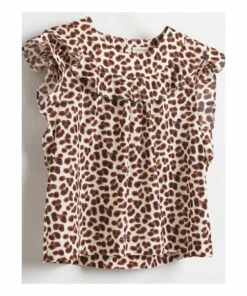 Flash Sale 🤩 Palms Leopard Print Blouse Brown Bellerose Fashion Teen, Children 👍 -Outlet Kids' Fashion Store palms leopard print blouse brown bellerose fashion teen children 5