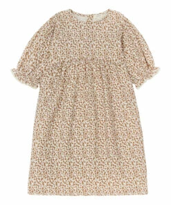 Outlet 😍 Palmyre Leopard Print Cotton Muslin 👗 Dress Ecru Marlot Paris Fashion Baby, Children 🤩